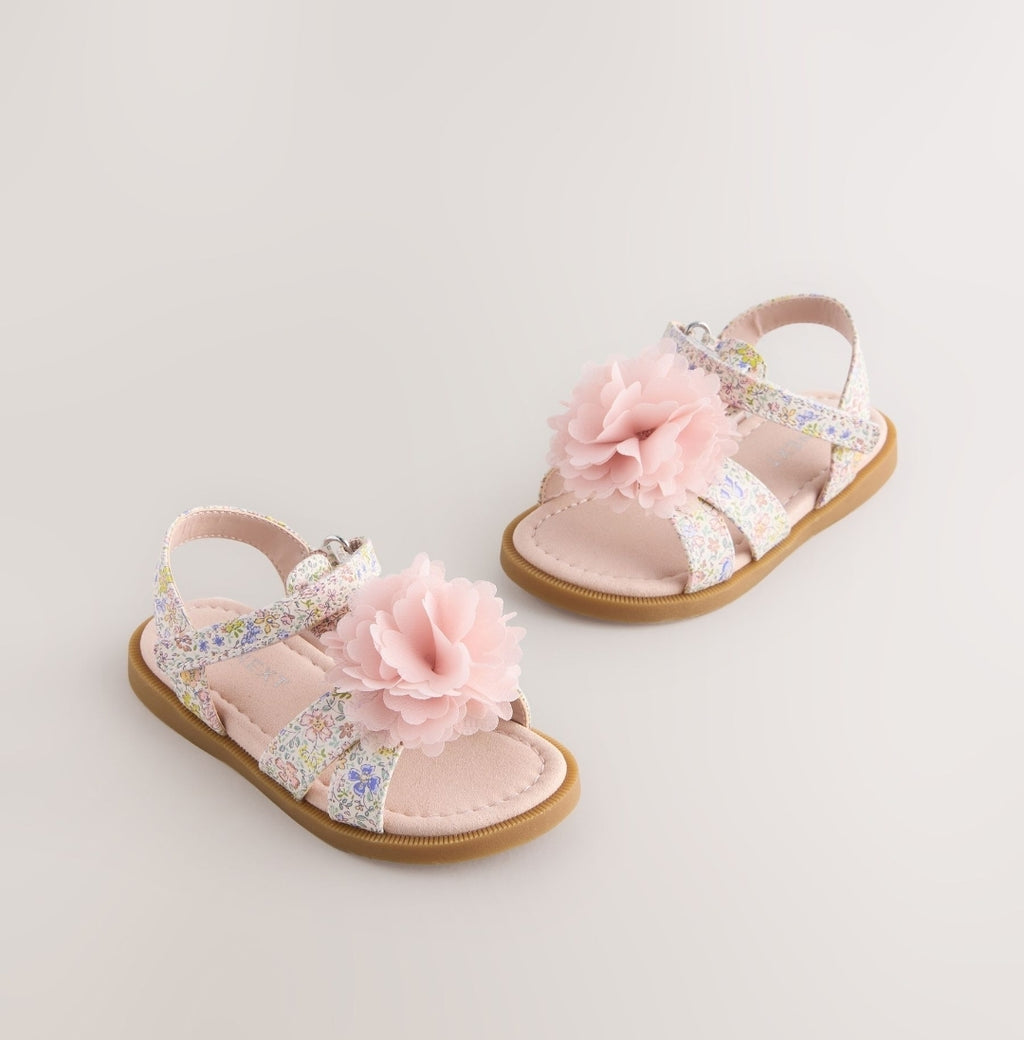 Pink Flower Corsage Sandals