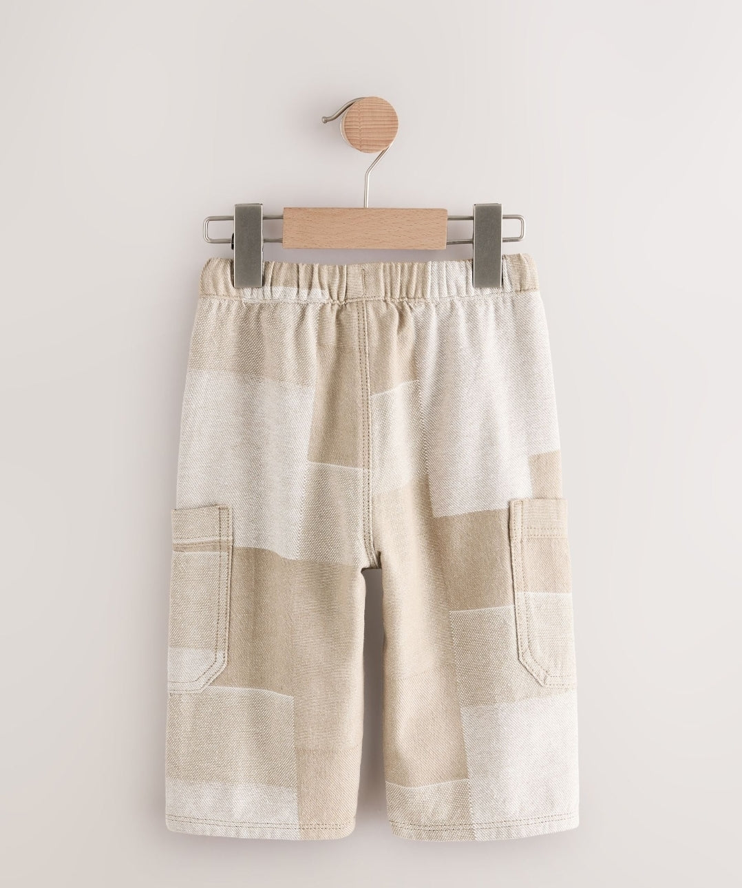 Stone Patchwork Side Pocket WideTrousers