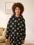 Black Minecraft Fleece All-In-One