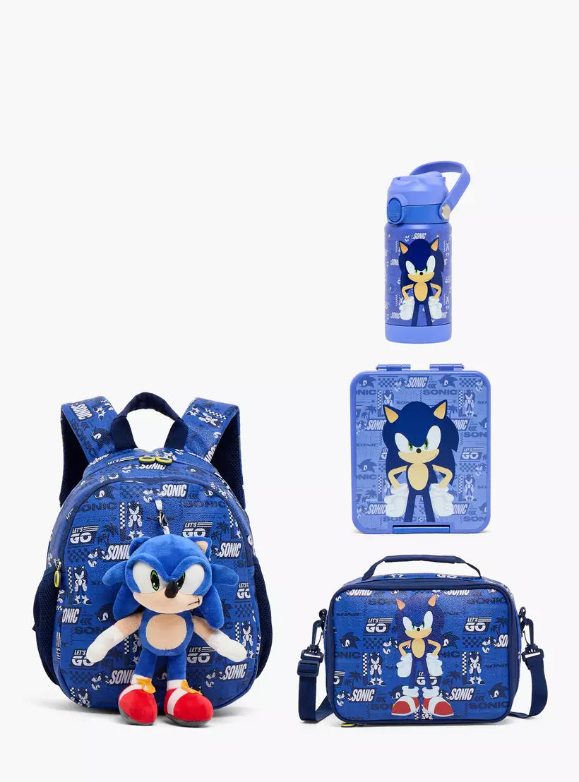 SEGA Sonic the Hedgehog Printed Backpack 14 inches