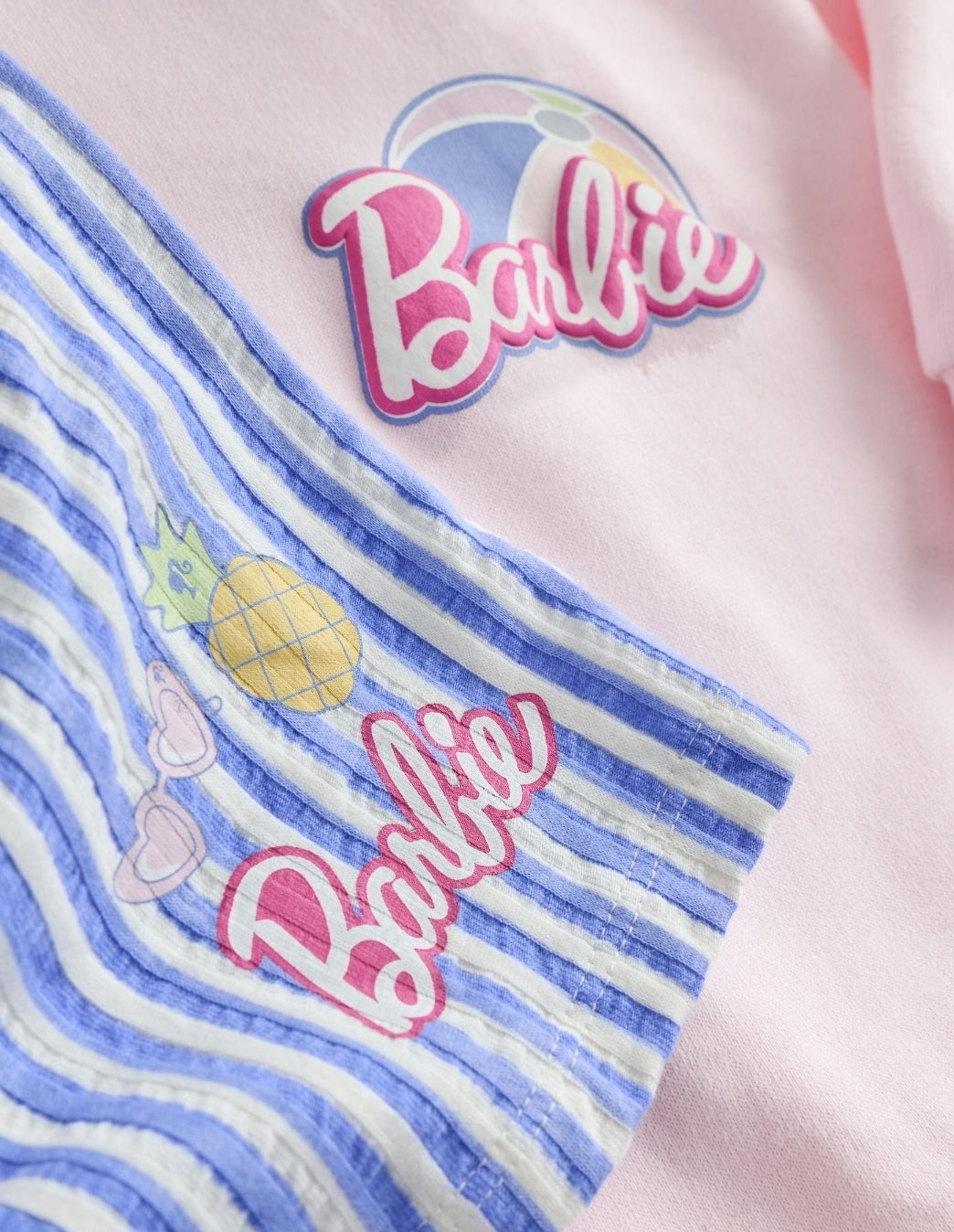 Pink Barbie Shorts Set