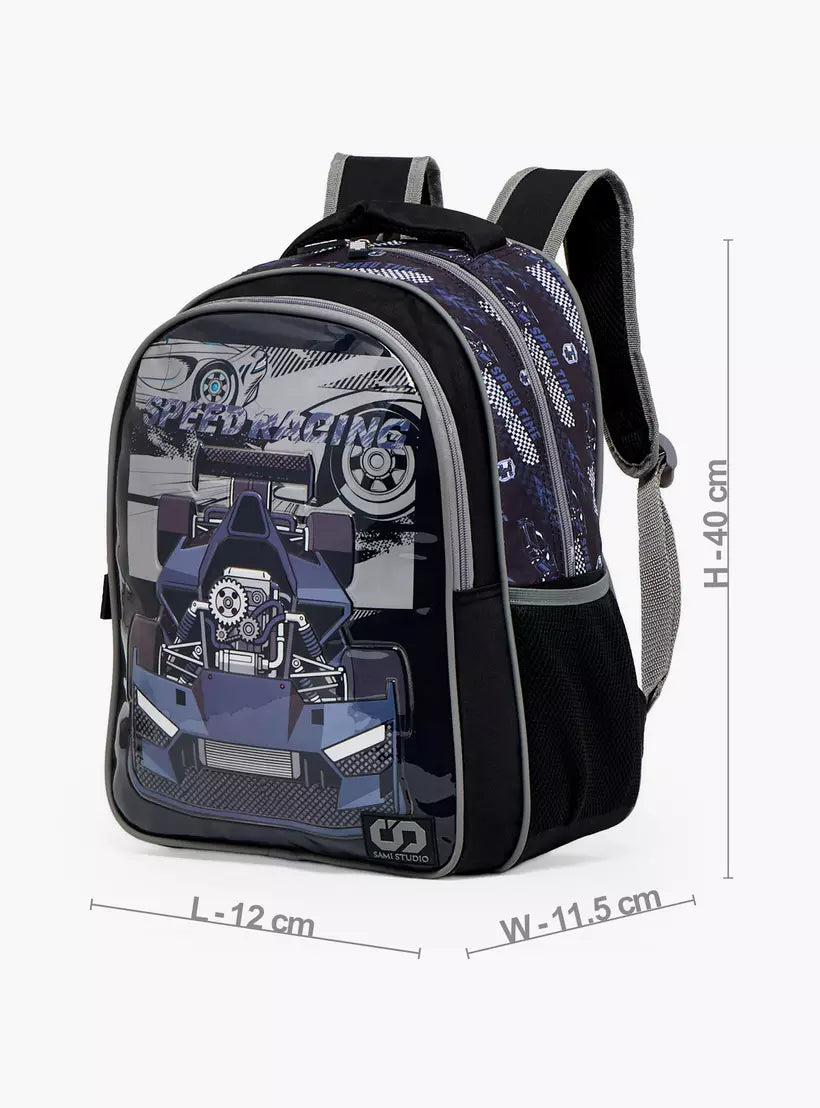 SAMI STUDIO Game Print 5-Piece School Backpack Set 16 inches