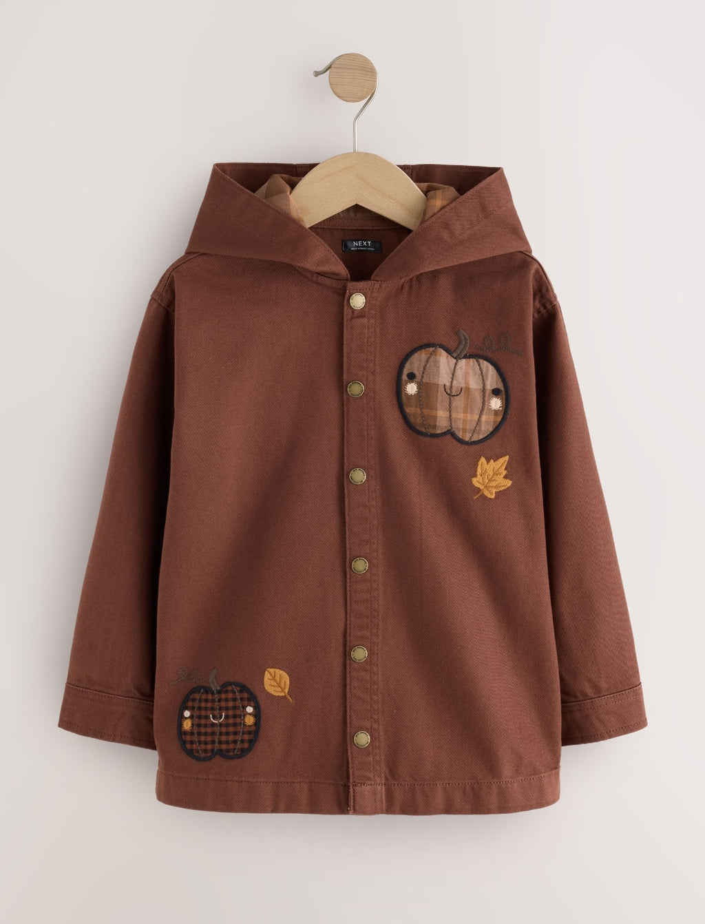 Brown Pumpkin Long Sleeve Hooded
Overshirt