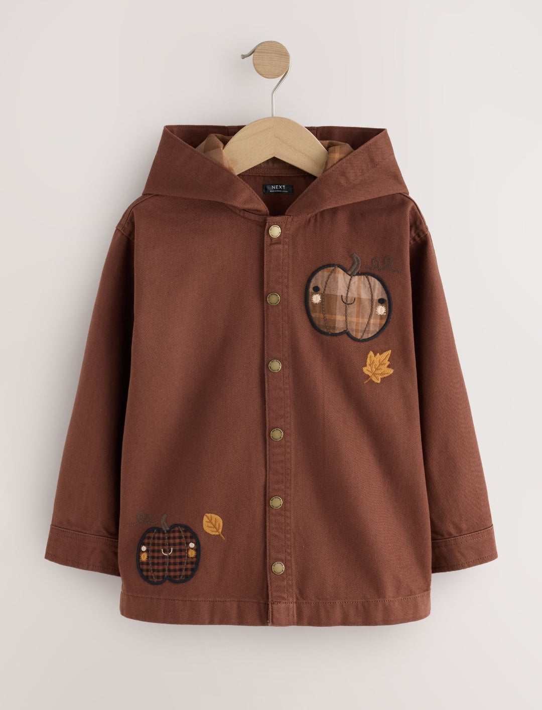 Brown Pumpkin Long Sleeve Hooded
Overshirt