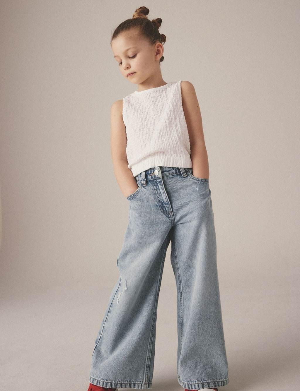 Light Blue Wide Leg Jeans