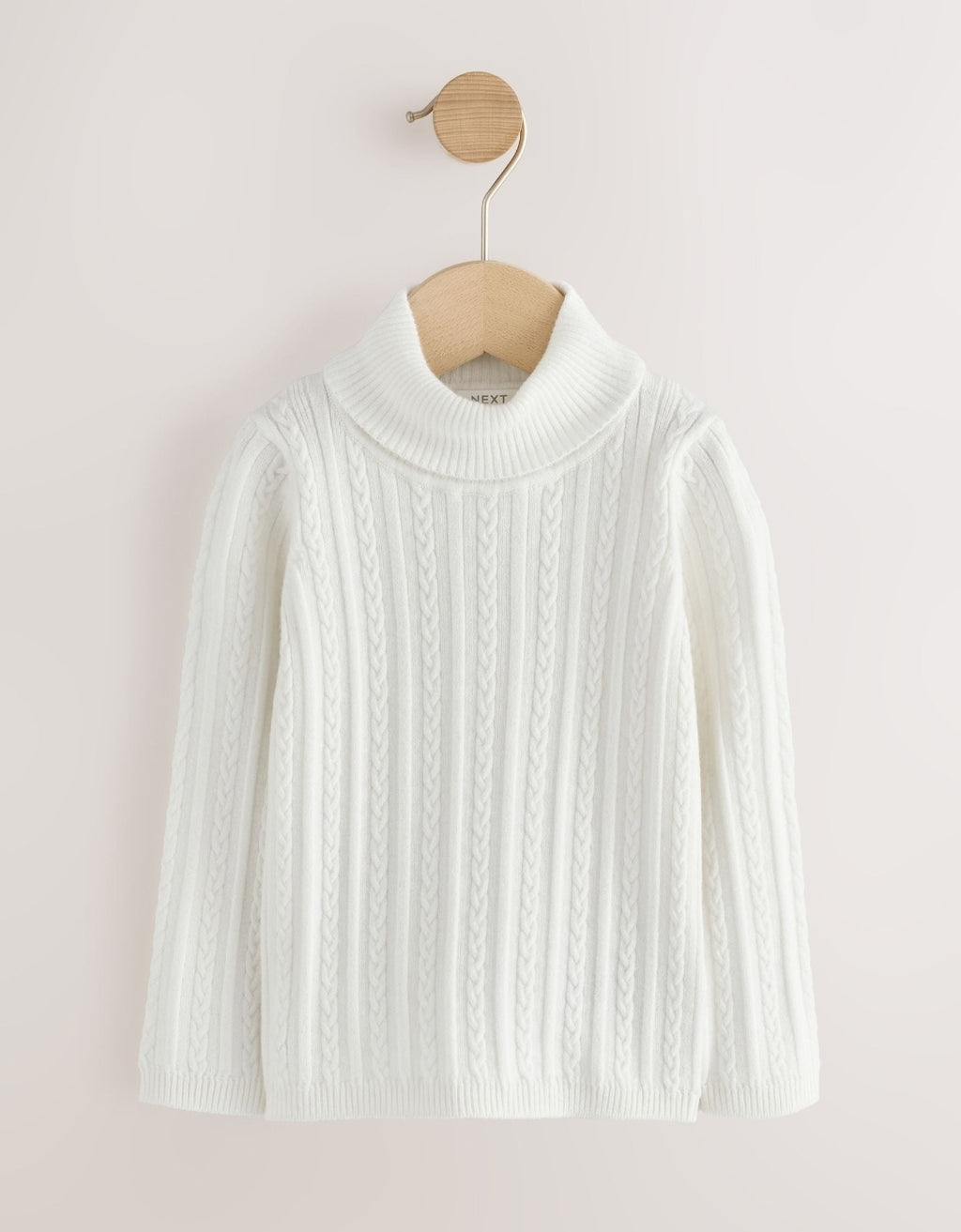 White Roll Neck Jumper