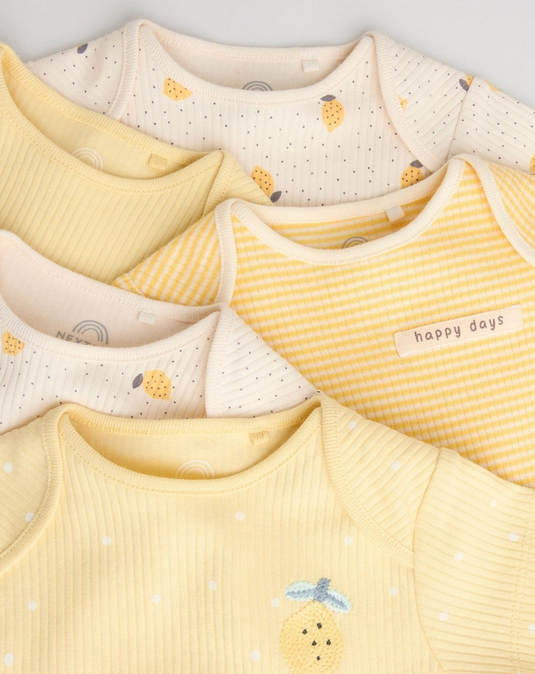 Yellow Lemons 5 Pack Short Sleeve
Baby Bodysuits