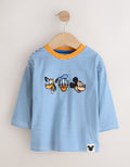 Blue/Ecru Mickey Mouse Long Sleeve T-Shirt
