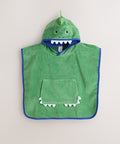 Green Dino Towelling Poncho
