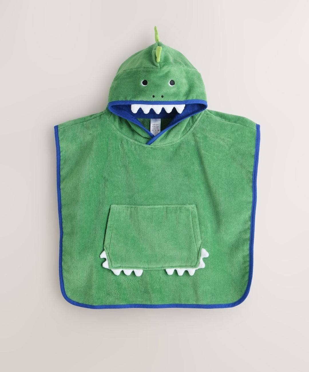 Green Dino Towelling Poncho