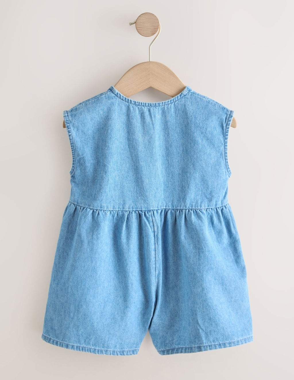 Blue Denim Sleeveless Playsuit