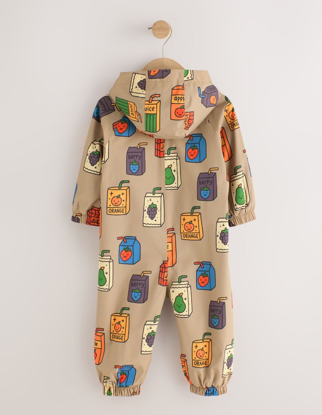 Juice Box Print Waterproof Fleece Lined Puddlesuit