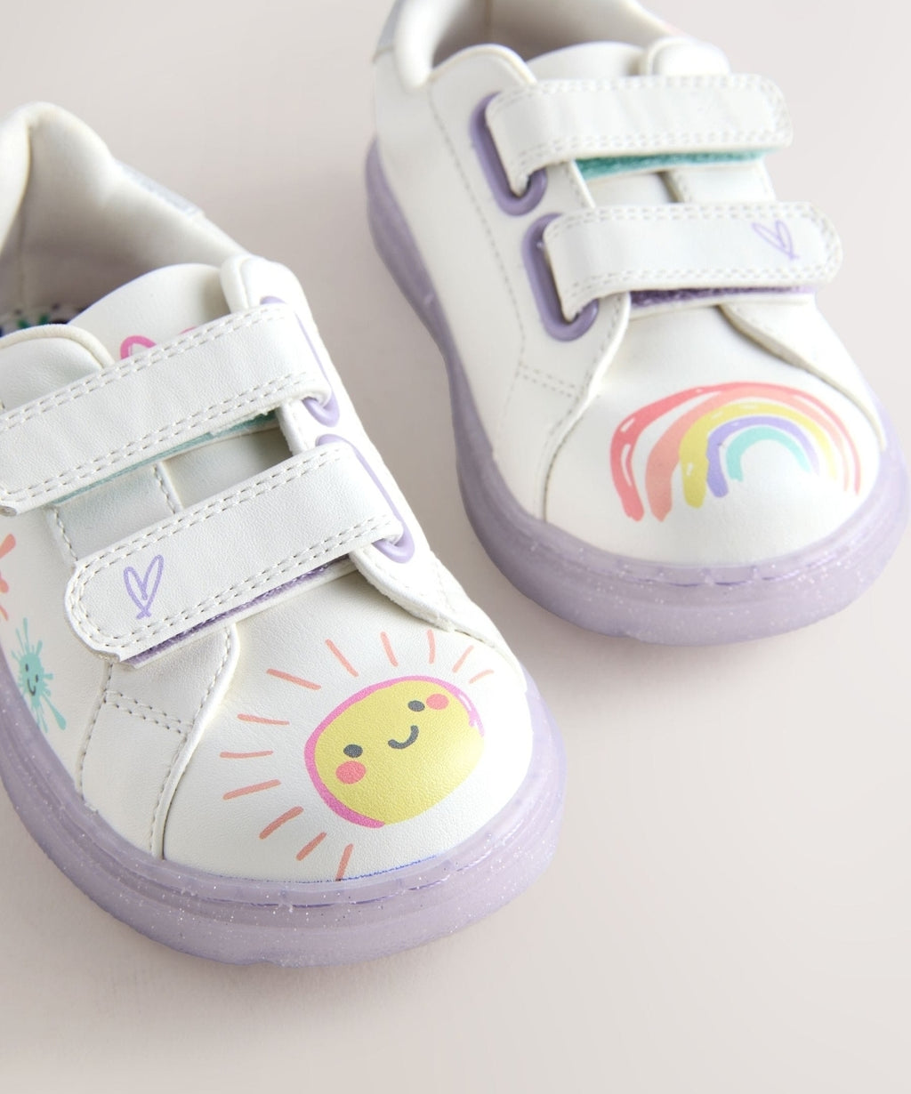 White Touch Fastening Trainers