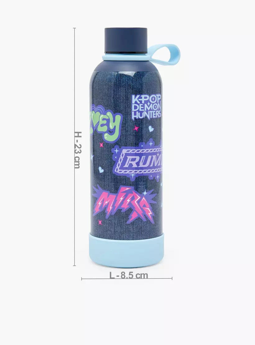 Netflix KPop Demon Hunters Print Stainless Steel Water Bottle with Loop Handle