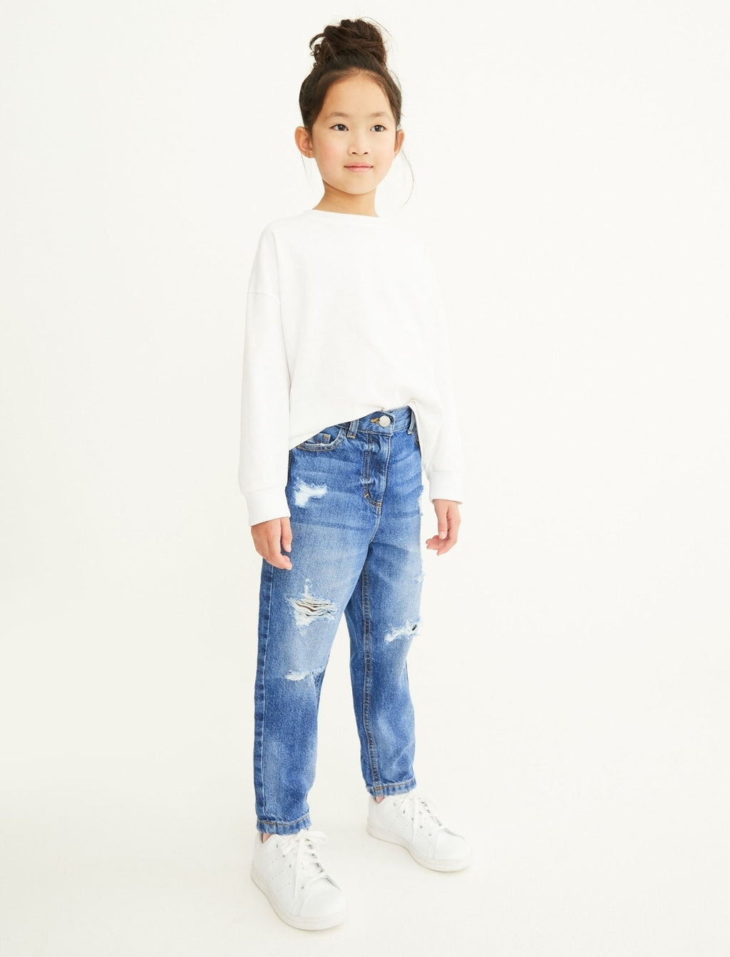 Blue Denim Mom 100% Cotton Jeans