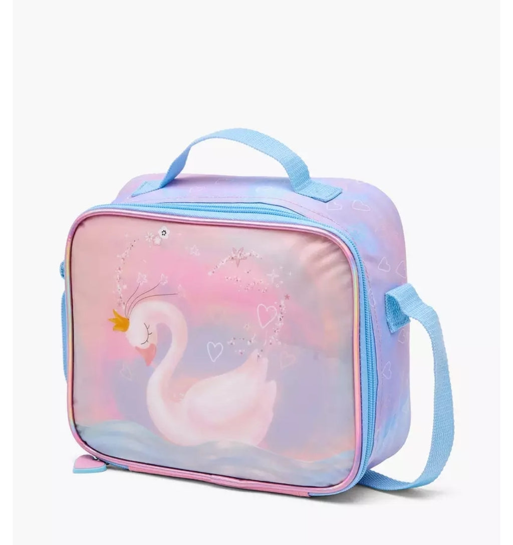 Juniors Swan Print 5-Piece School Trolley Bag Set 16 inches
