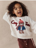 Cream Bear Crew Neck Sweatshirt
