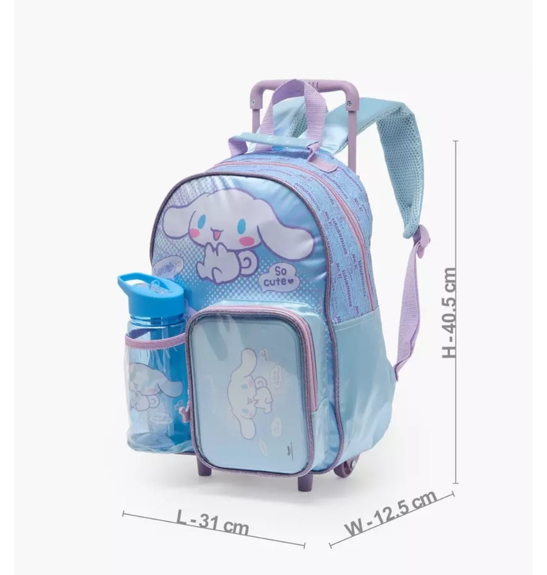 Sanrio Cinnamoroll Print 3-Piece School Trolley Bag Set 14 inches