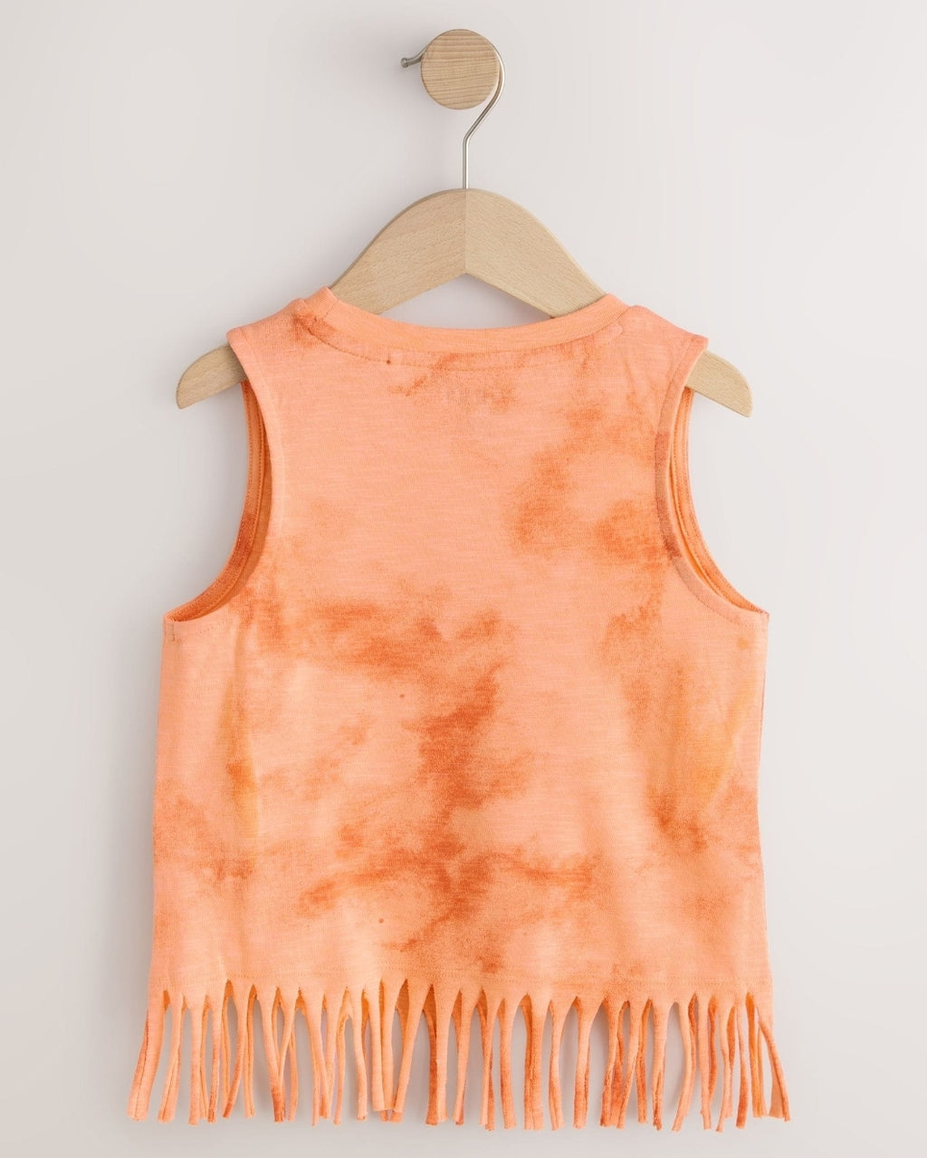 Orange Sun Fringe Sequin Vest