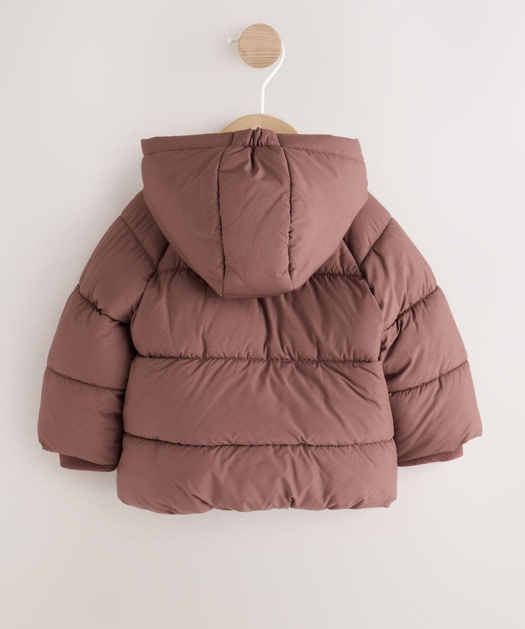 Chocolate Brown Hooded Baby
Puffer Jacket