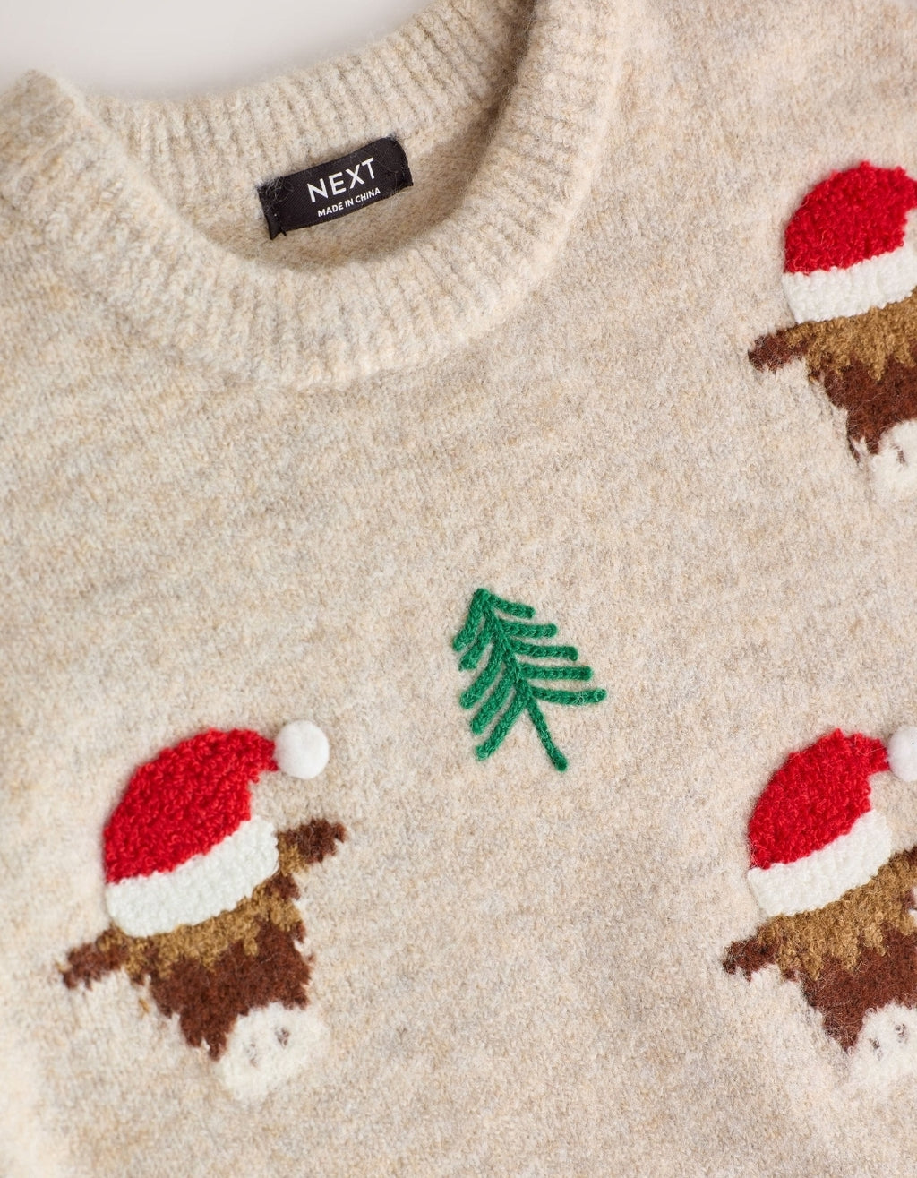 Ecru Christmas Crew Neck Jumper