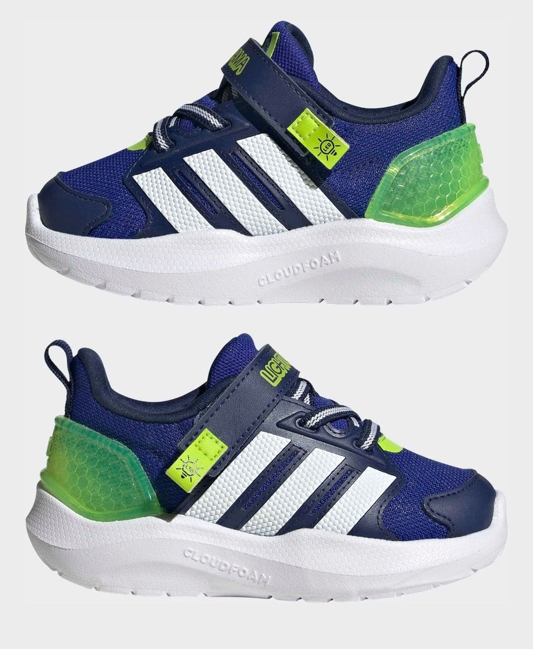 adidas Blue Lightorama Infant Trainers