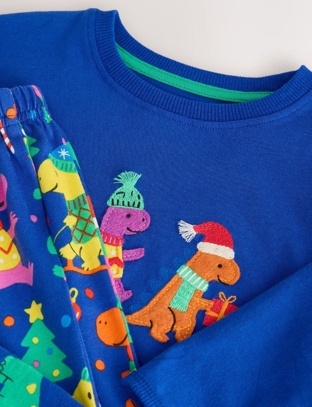 Blue Dino Christmas Pyjamas