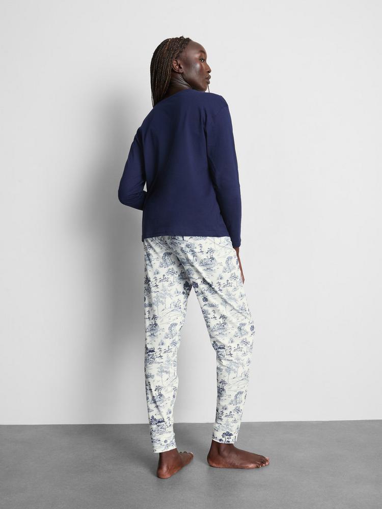 Primark Cotton Printed Sweatshirt Pyjamas