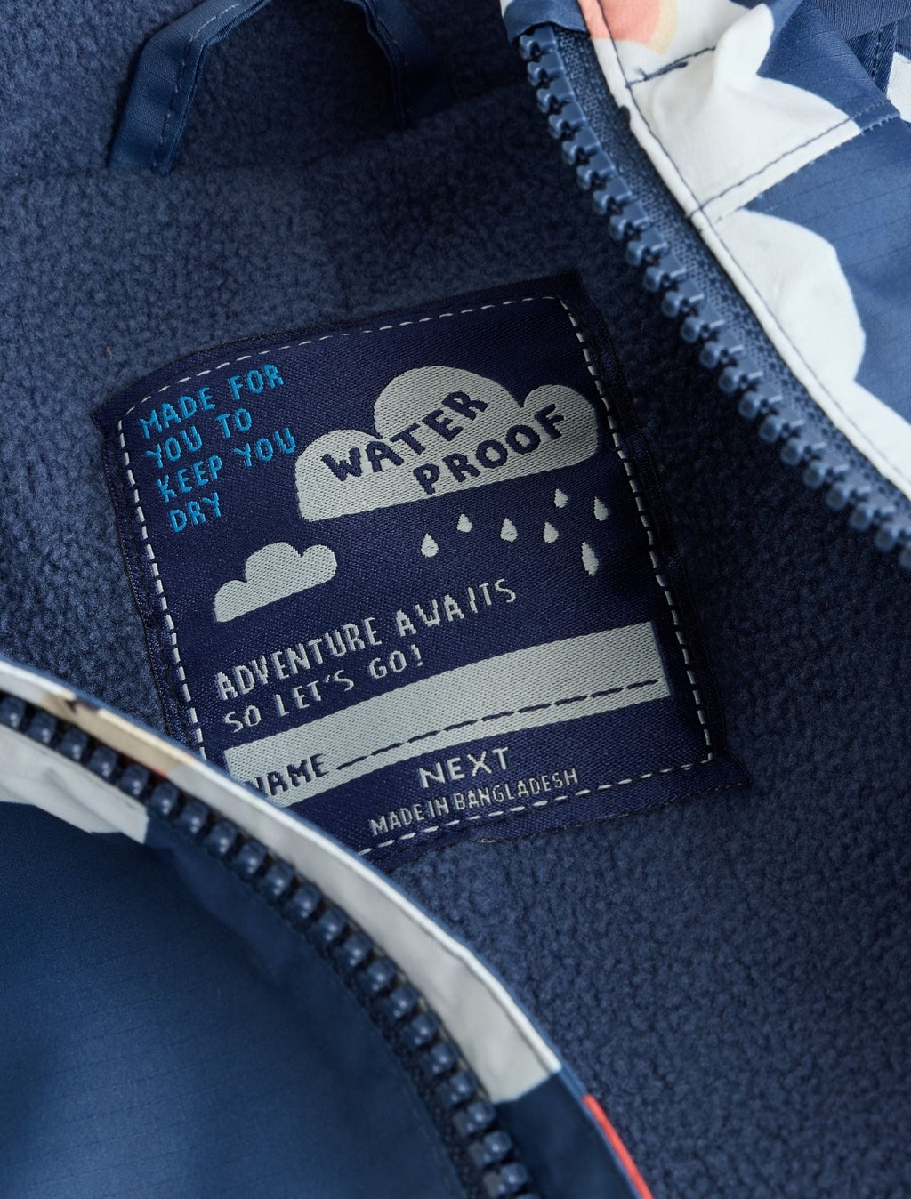 Navy Santa Waterproof Fleece Lined Puddlesuit