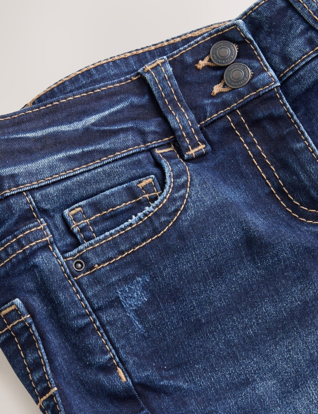 Dark Wash Low Rise Flared Jeans