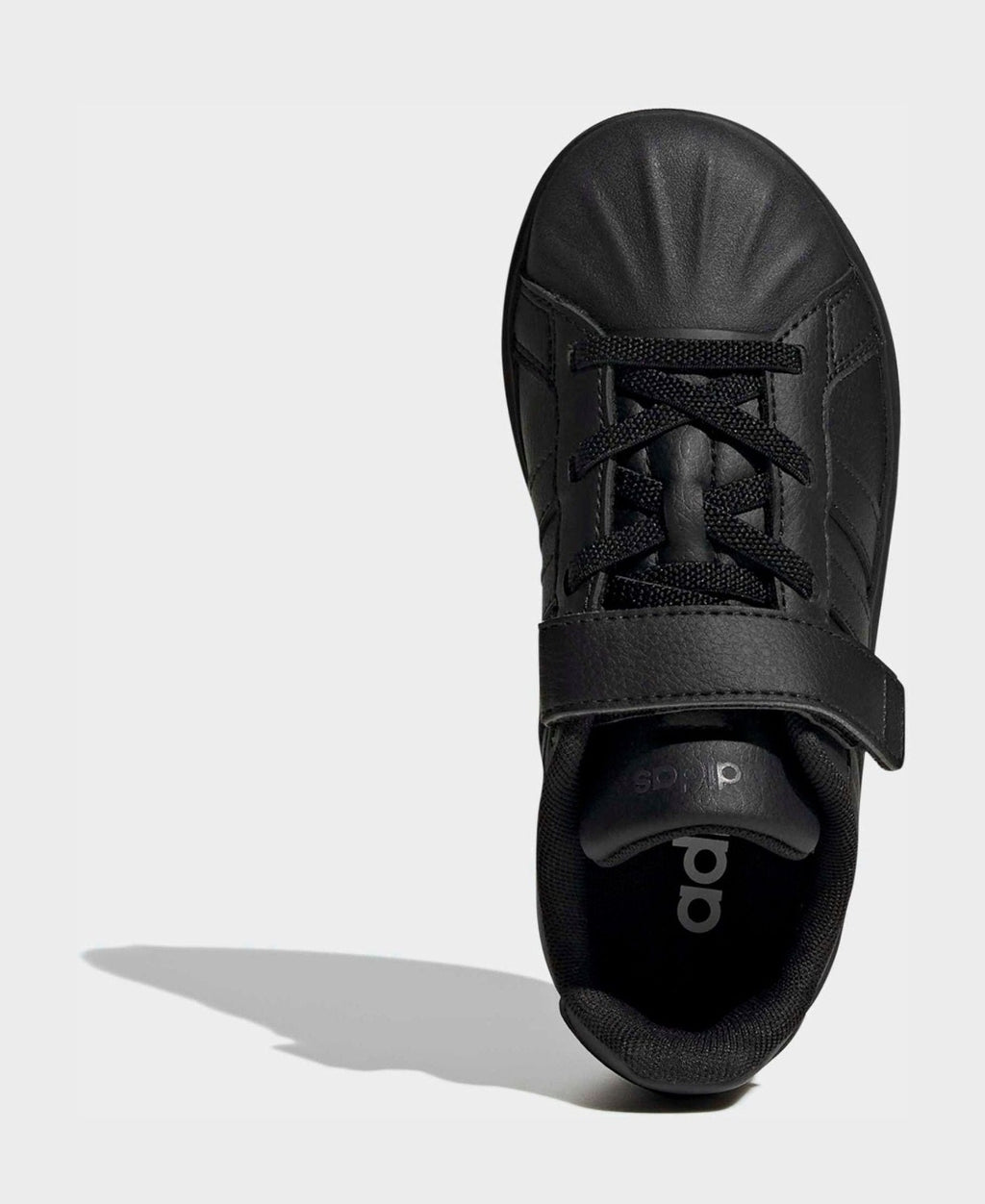 adidas Black Street Talk Elastic Lace Kids Trainers