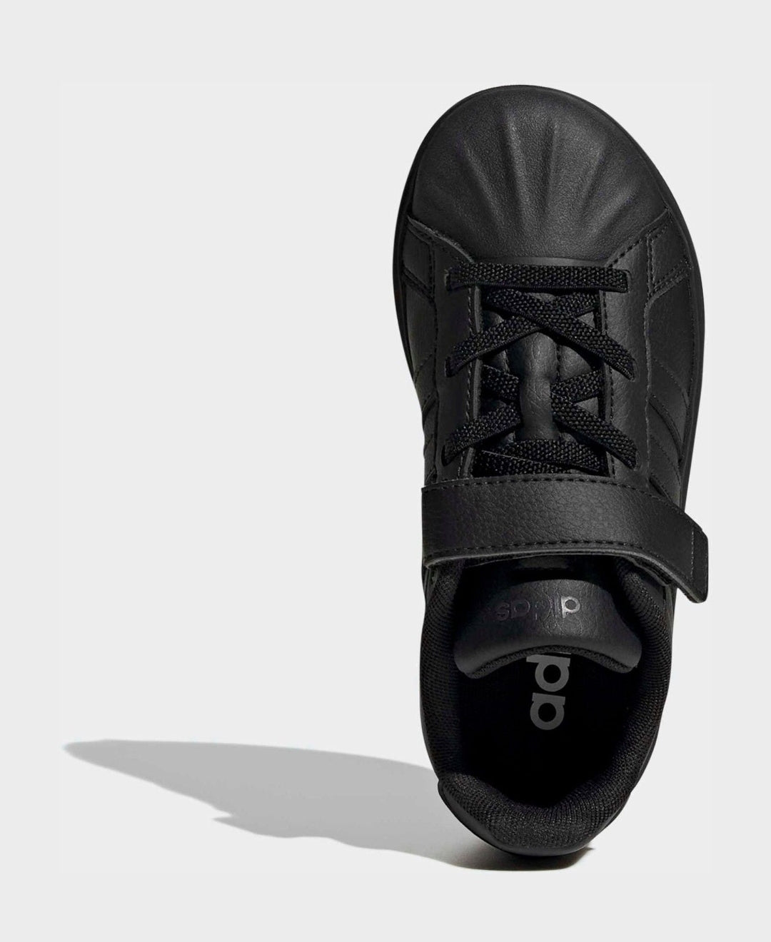 adidas Black Street Talk Elastic Lace Kids Trainers