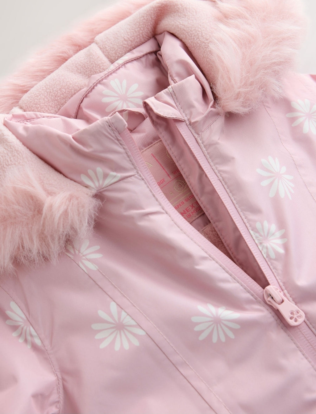 Pink Floral Waterproof Printed Snowsuit
