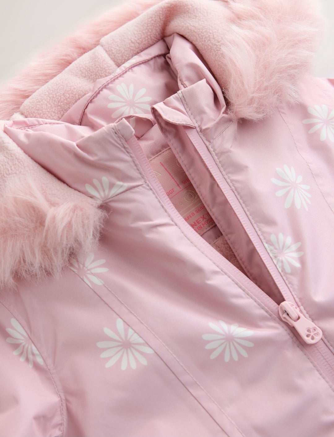 Pink Floral Waterproof Printed Snowsuit