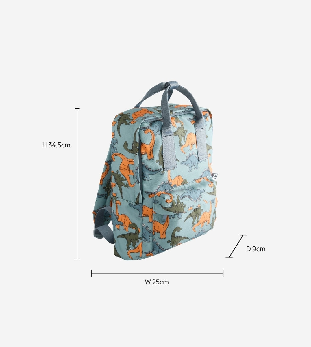 Blue Dinosaur Print Backpack 14 inches