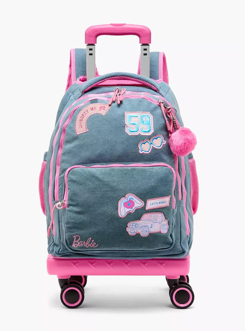 Barbie Print Trolley Bag -18 inches
