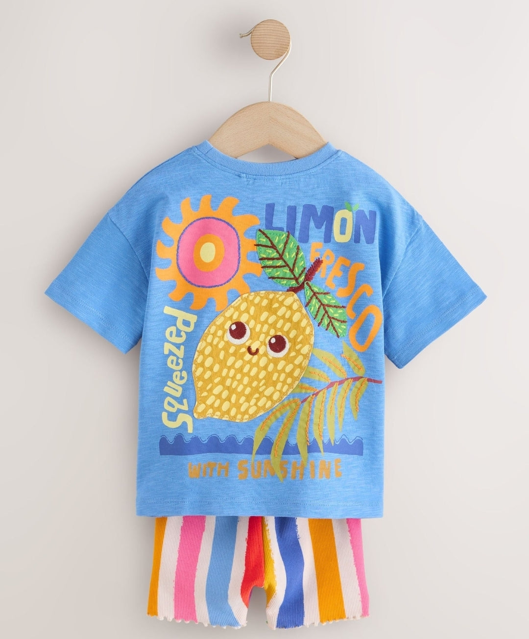 Blue Short Sleeve T-Shirt and Cycle
Shorts Set
