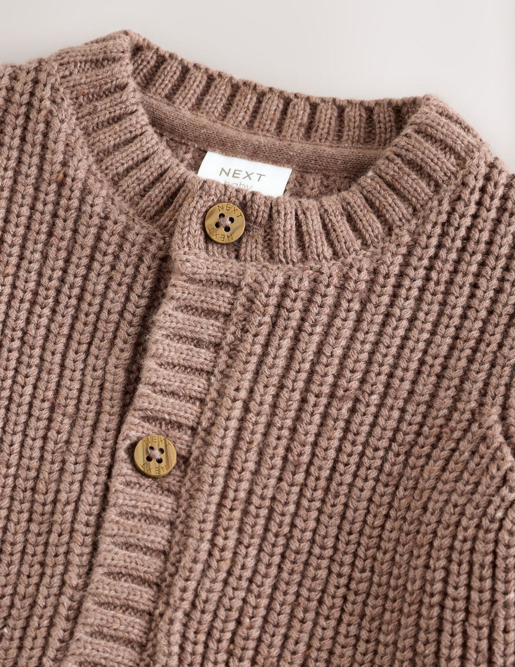 Brown Baby Bear Knitted
Embroidered Baby Cardigan