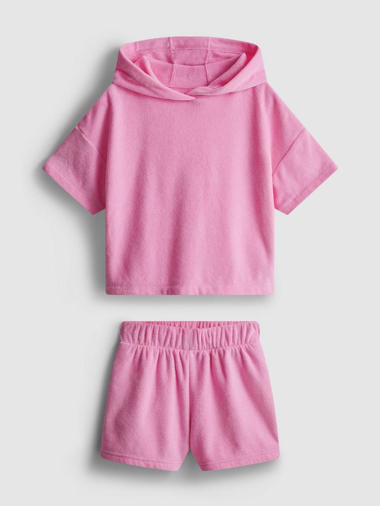 Towelling Hoodie and Shorts Set