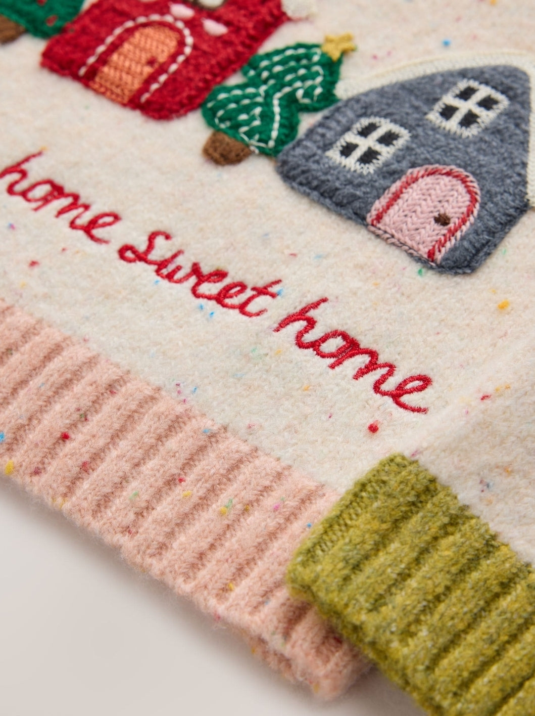Ecru Home Sweet Home Christmas Jumper