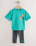 Teal Blue Paw Patrol T-Shirt and Leggings Set