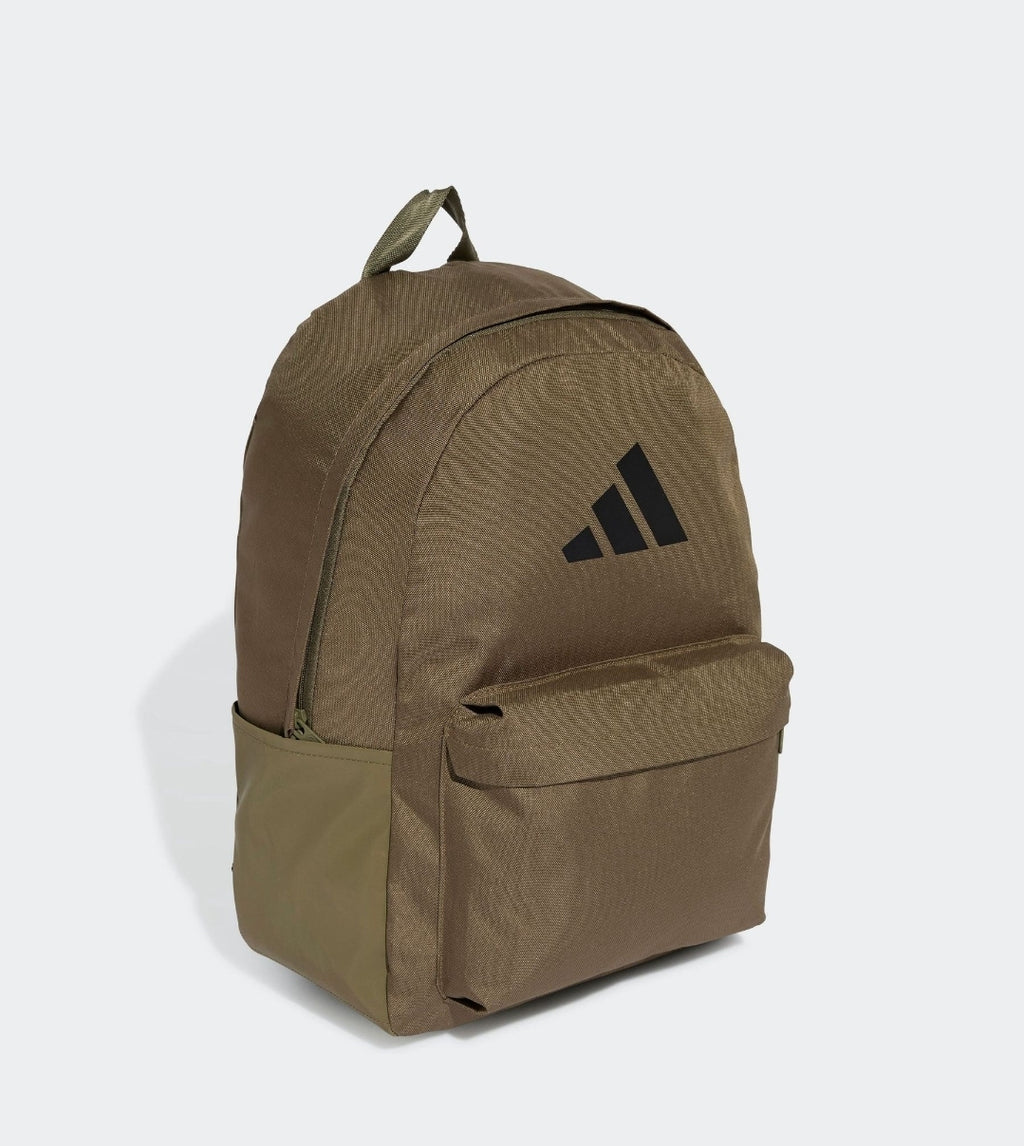 adidas Light Brown Classic 3 Bar Logo Backpack