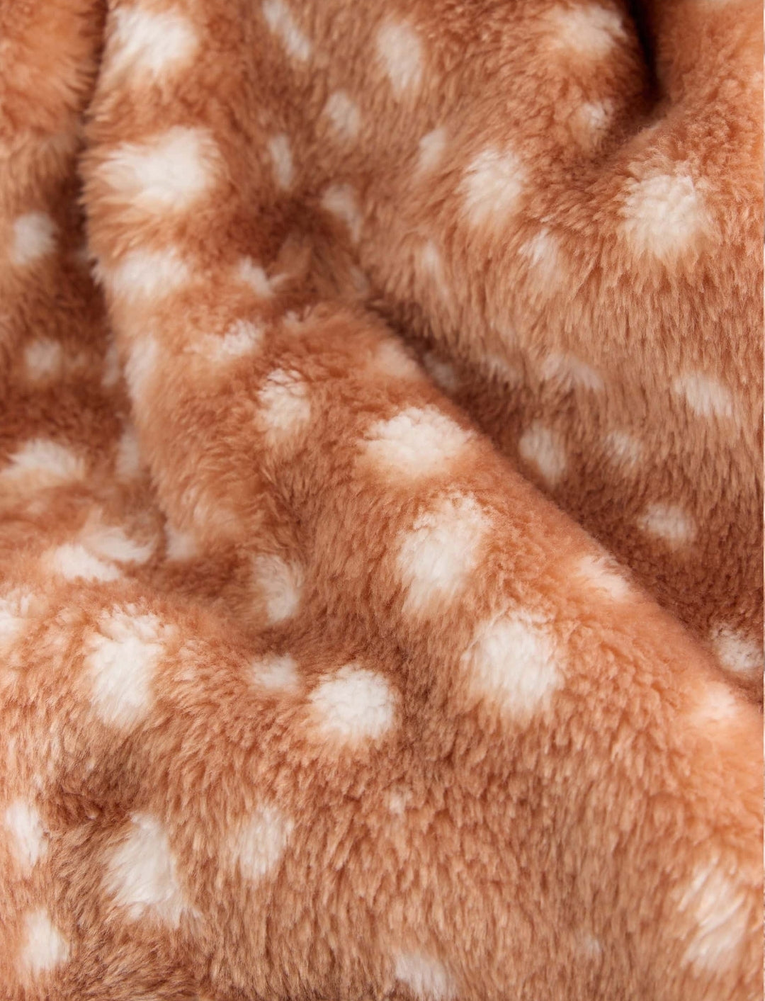 Neutral Deer Print Fleece Dressing Gown