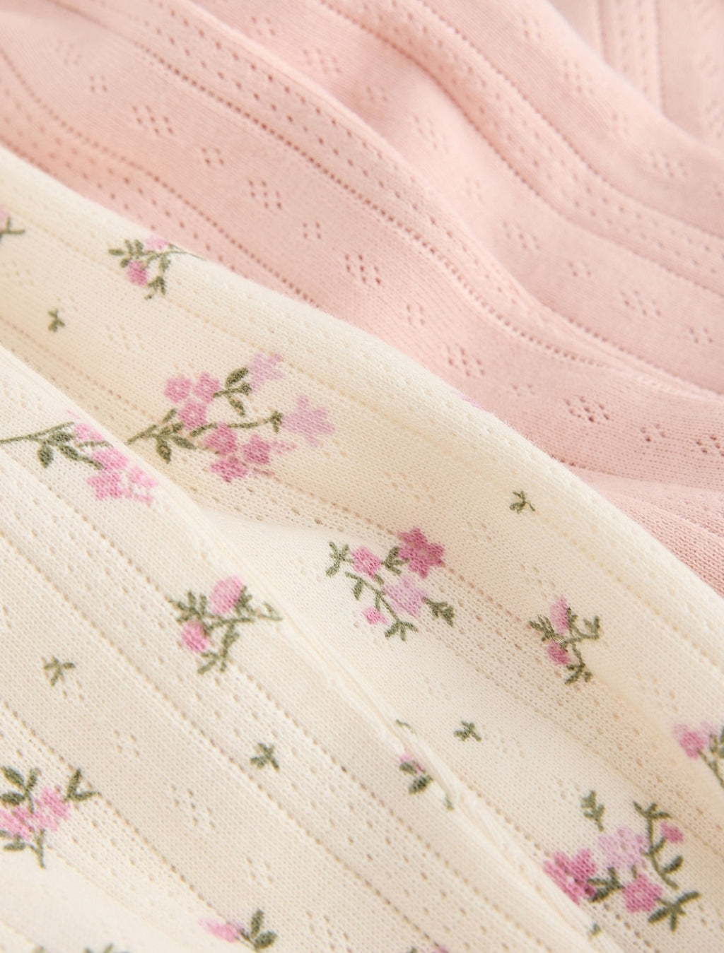 Pink Pointelle Jogger Pyjamas 2 Pack