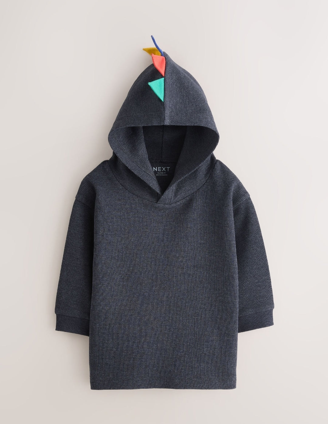 Navy Dinosaur Spike Long Sleeve Hoodie