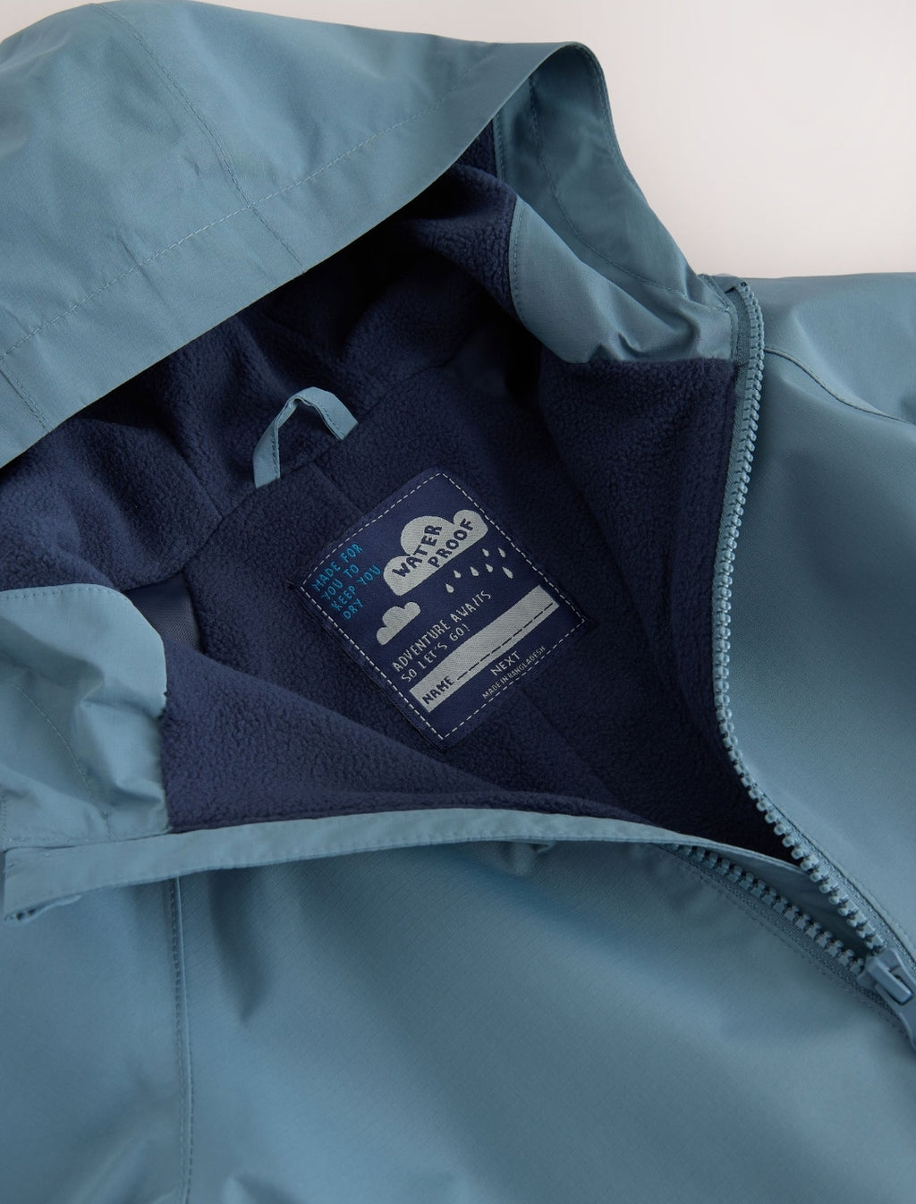 Light Blue Waterproof Fleece Lined Puddlesuit