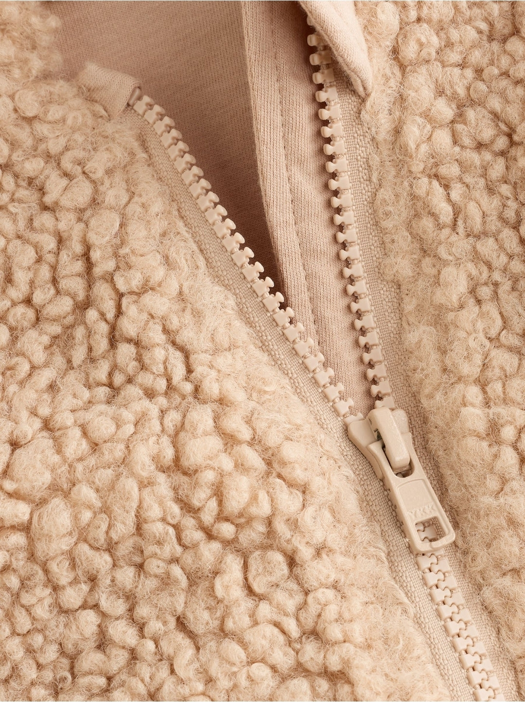 Neutral Borg Bunny Embroidered
Back Popper Through Baby Jacket
