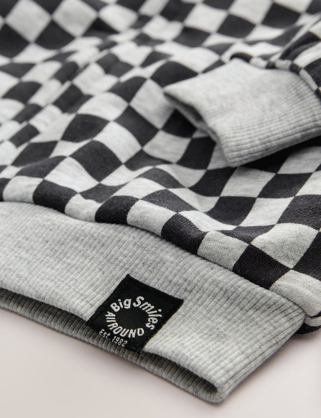 Black White Checkerboard Zip Up
Hoodie