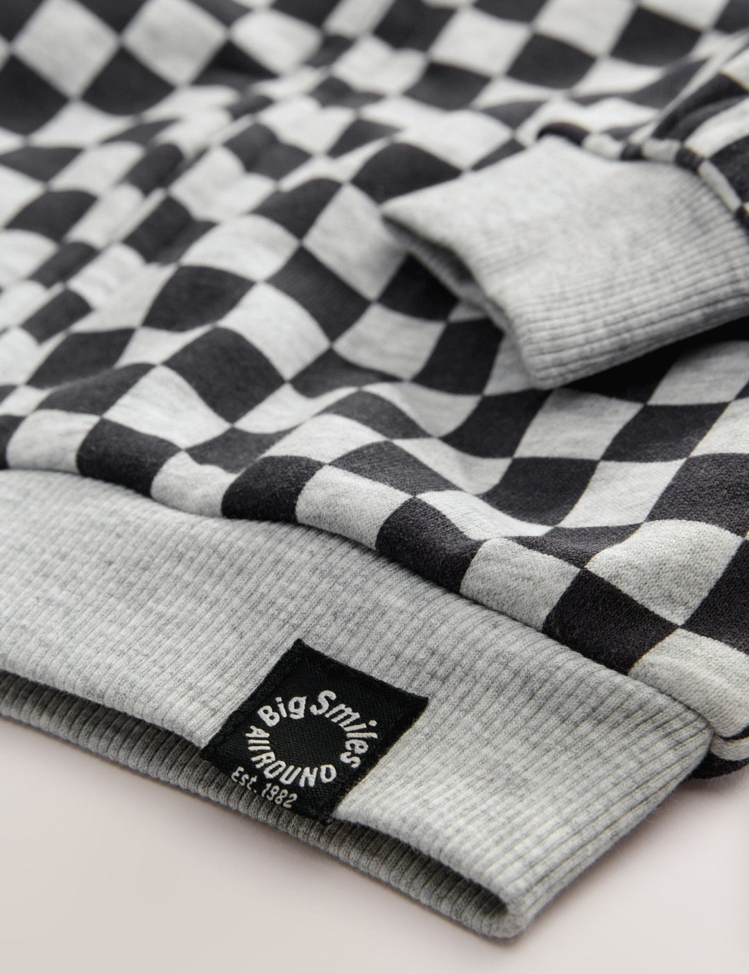 Black White Checkerboard Zip Up
Hoodie