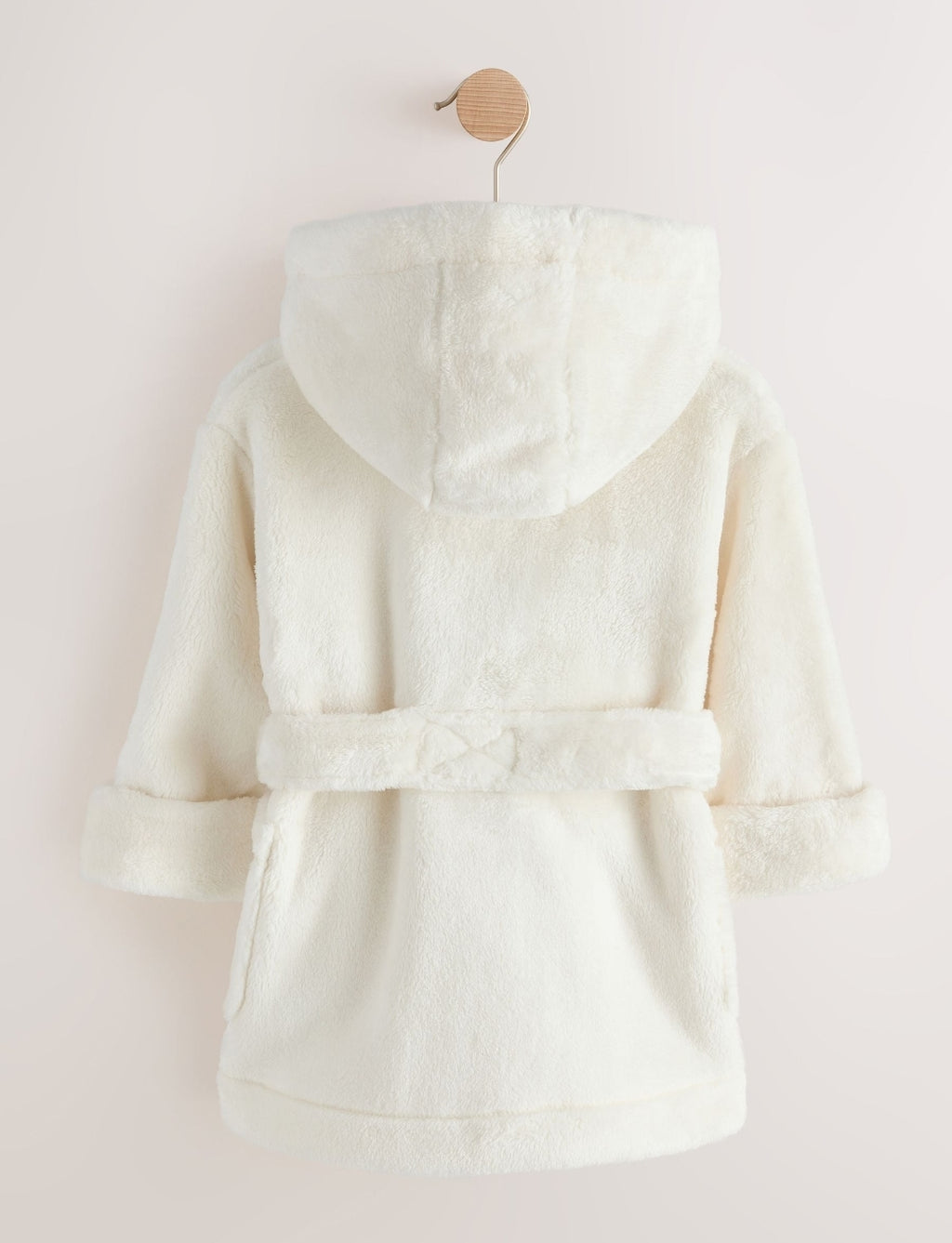 Ecru Soft Touch Fleece Dressing Gown